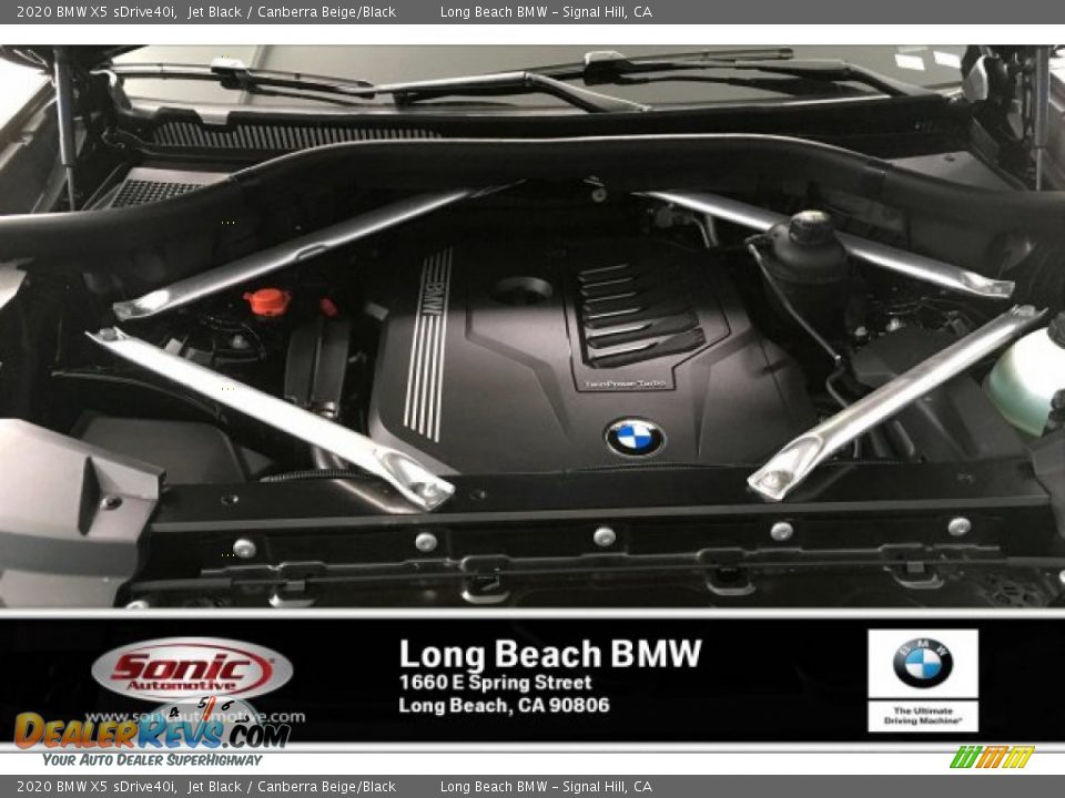 2020 BMW X5 sDrive40i Jet Black / Canberra Beige/Black Photo #8