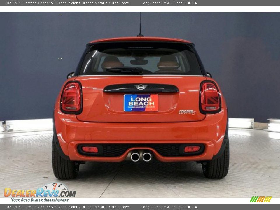 2020 Mini Hardtop Cooper S 2 Door Solaris Orange Metallic / Malt Brown Photo #3