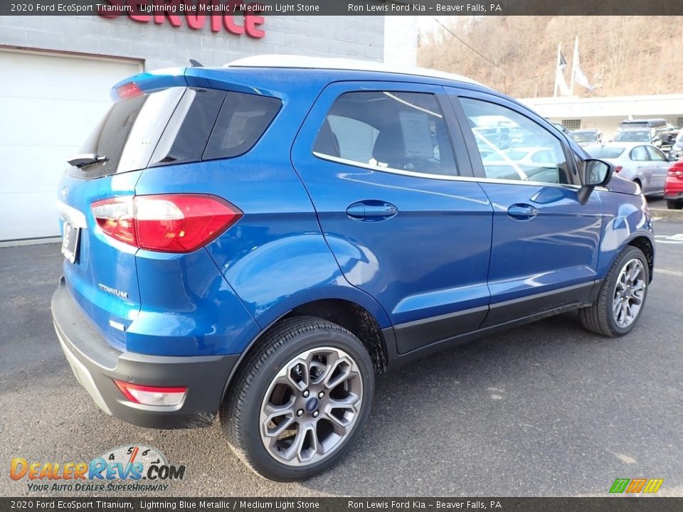 2020 Ford EcoSport Titanium Lightning Blue Metallic / Medium Light Stone Photo #2