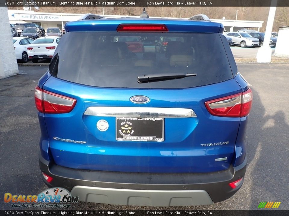 2020 Ford EcoSport Titanium Lightning Blue Metallic / Medium Light Stone Photo #4