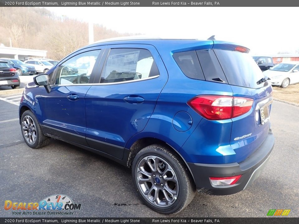 2020 Ford EcoSport Titanium Lightning Blue Metallic / Medium Light Stone Photo #5