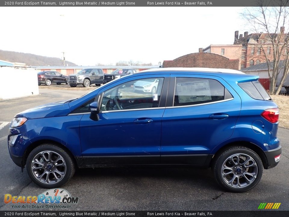 2020 Ford EcoSport Titanium Lightning Blue Metallic / Medium Light Stone Photo #6