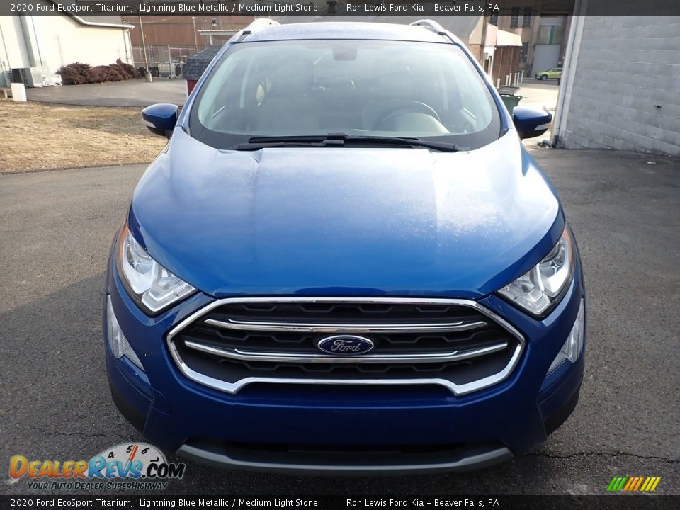 2020 Ford EcoSport Titanium Lightning Blue Metallic / Medium Light Stone Photo #8