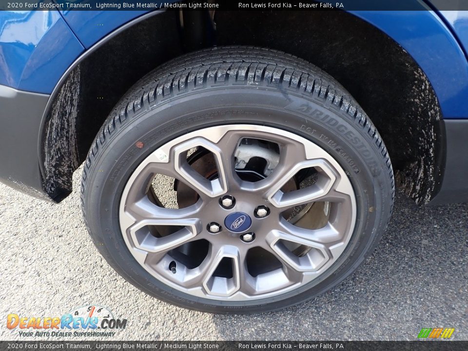 2020 Ford EcoSport Titanium Lightning Blue Metallic / Medium Light Stone Photo #10
