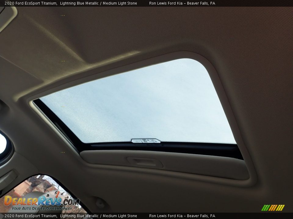 2020 Ford EcoSport Titanium Lightning Blue Metallic / Medium Light Stone Photo #13