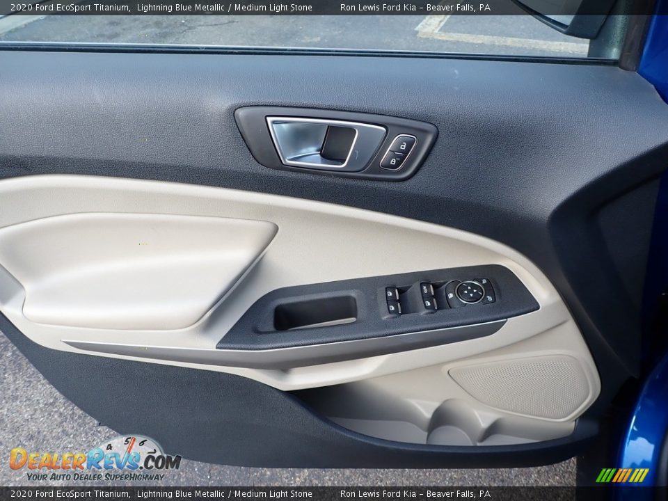 2020 Ford EcoSport Titanium Lightning Blue Metallic / Medium Light Stone Photo #17