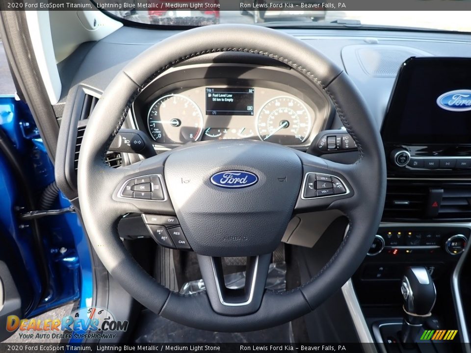 2020 Ford EcoSport Titanium Lightning Blue Metallic / Medium Light Stone Photo #18