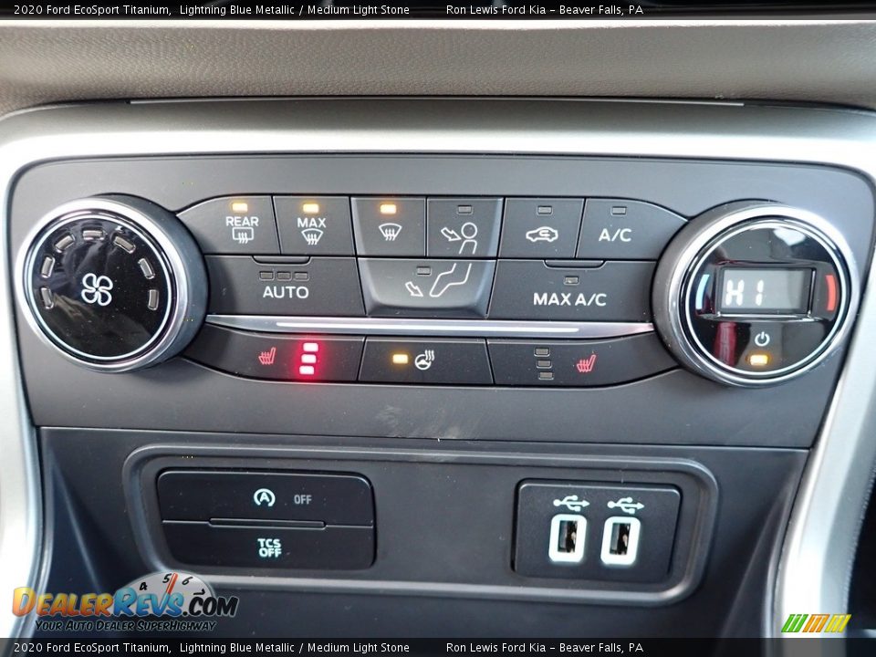 2020 Ford EcoSport Titanium Lightning Blue Metallic / Medium Light Stone Photo #19