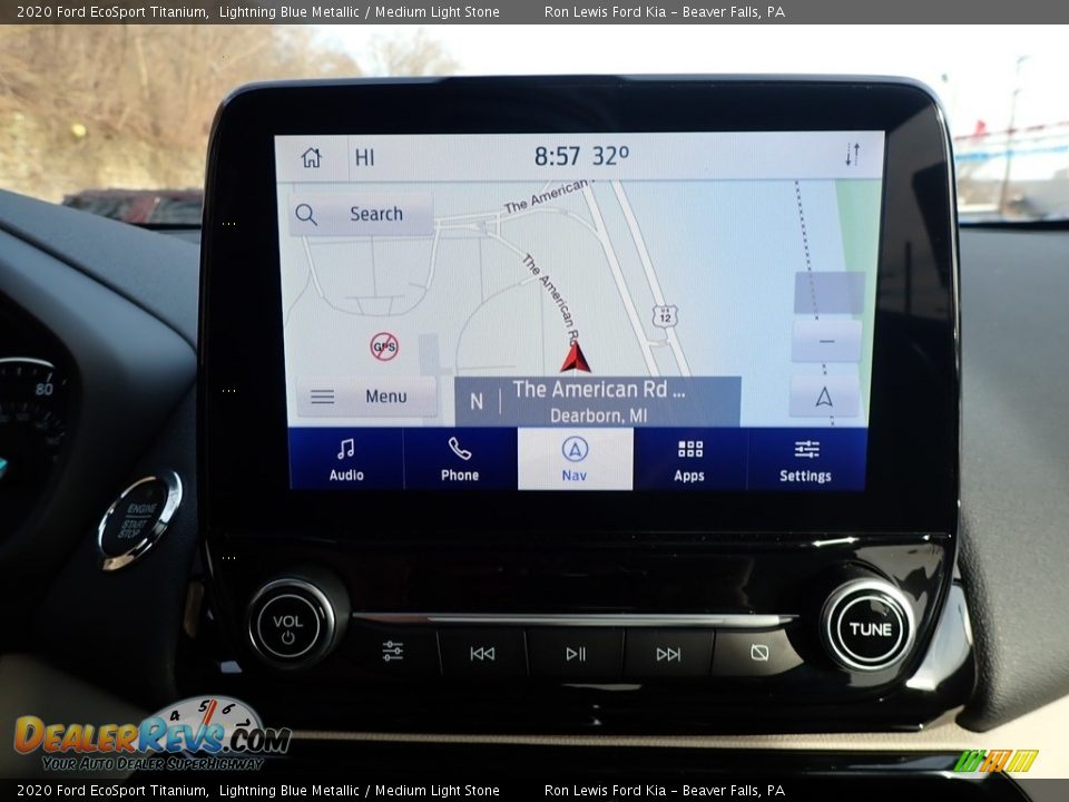 2020 Ford EcoSport Titanium Lightning Blue Metallic / Medium Light Stone Photo #20