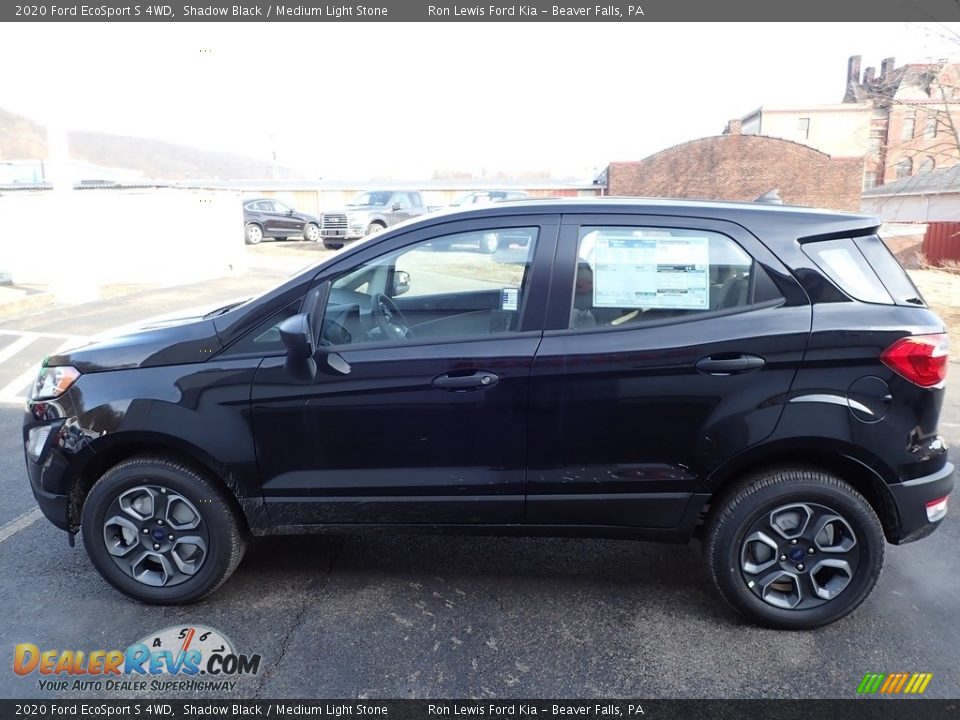 2020 Ford EcoSport S 4WD Shadow Black / Medium Light Stone Photo #6