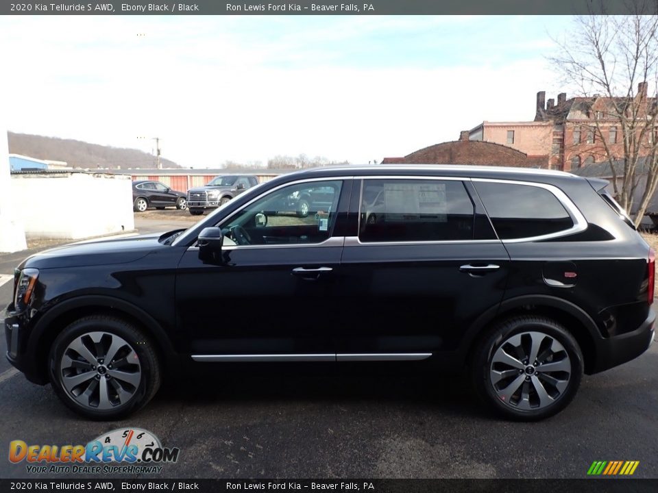 2020 Kia Telluride S AWD Ebony Black / Black Photo #6