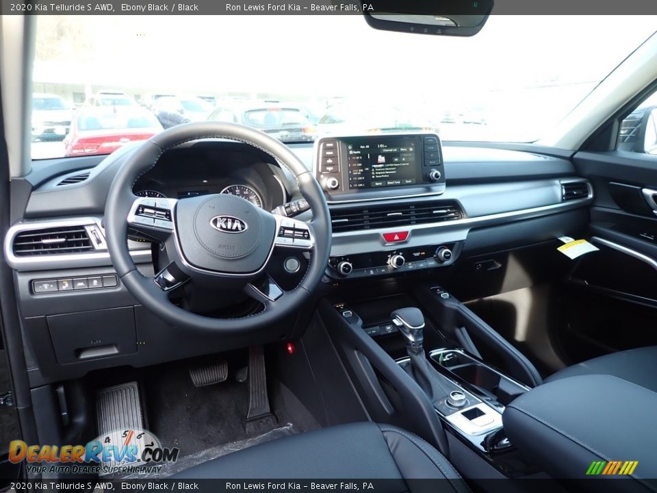 2020 Kia Telluride S AWD Ebony Black / Black Photo #14