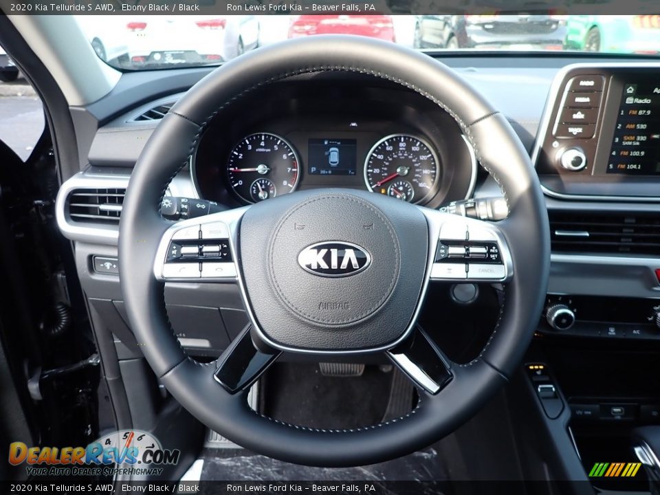2020 Kia Telluride S AWD Ebony Black / Black Photo #16