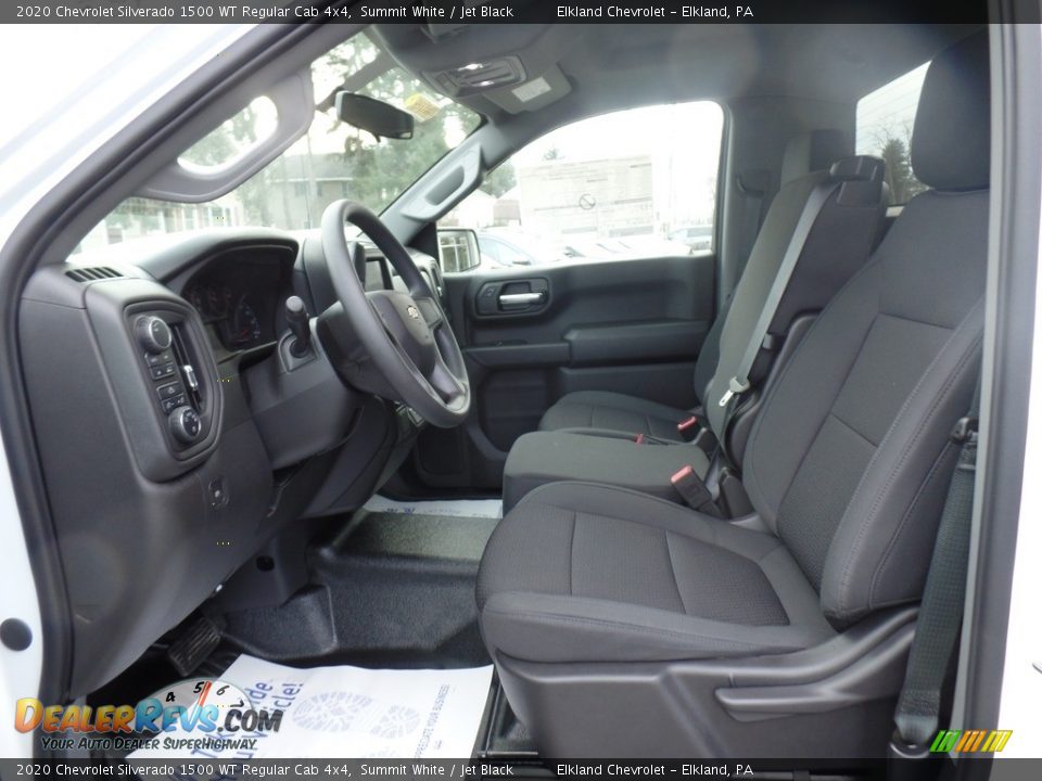 Jet Black Interior - 2020 Chevrolet Silverado 1500 WT Regular Cab 4x4 Photo #17
