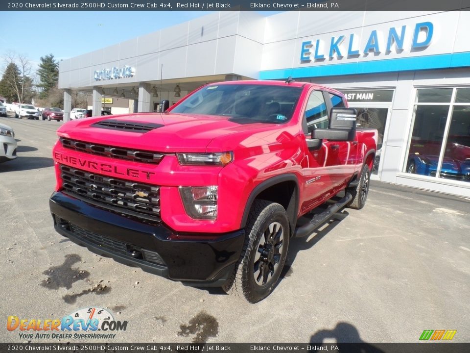 2020 Chevrolet Silverado 2500HD Custom Crew Cab 4x4 Red Hot / Jet Black Photo #2