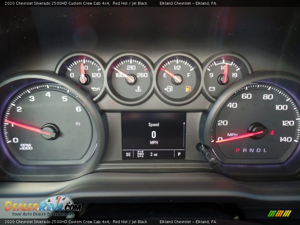 2020 Chevrolet Silverado 2500HD Custom Crew Cab 4x4 Red Hot / Jet Black Photo #24