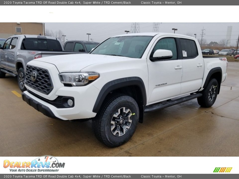 2020 Toyota Tacoma TRD Off Road Double Cab 4x4 Super White / TRD Cement/Black Photo #1