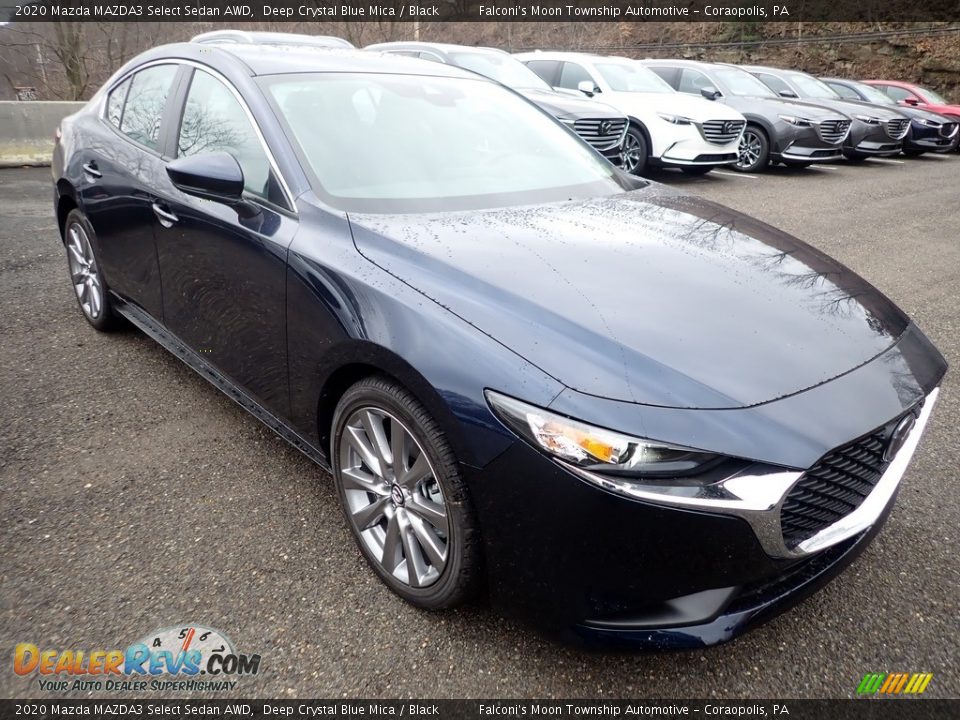 2020 Mazda MAZDA3 Select Sedan AWD Deep Crystal Blue Mica / Black Photo #3