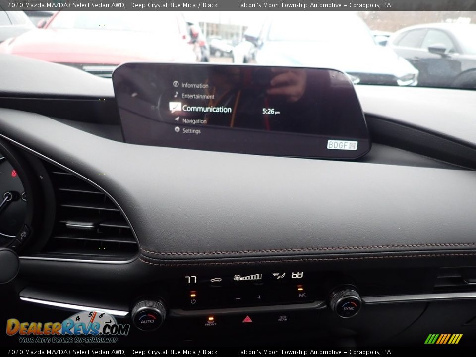 2020 Mazda MAZDA3 Select Sedan AWD Deep Crystal Blue Mica / Black Photo #12