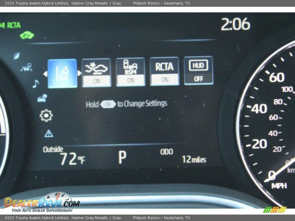 2020 Toyota Avalon Hybrid Limited Harbor Gray Metallic / Gray Photo #14