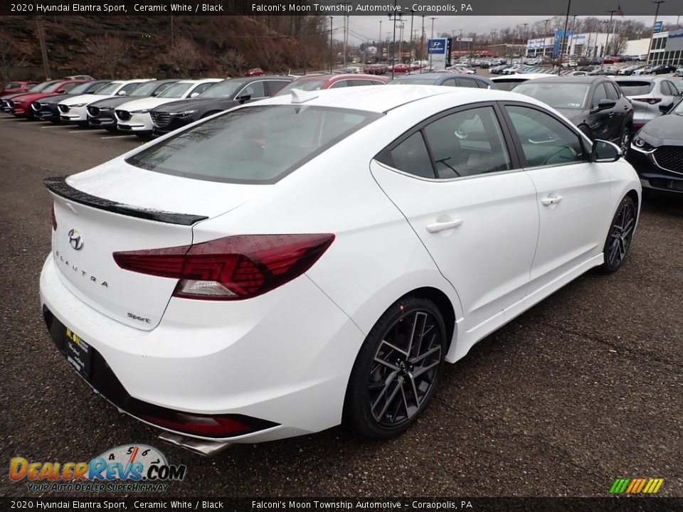 2020 Hyundai Elantra Sport Ceramic White / Black Photo #2