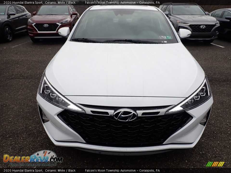 2020 Hyundai Elantra Sport Ceramic White / Black Photo #4