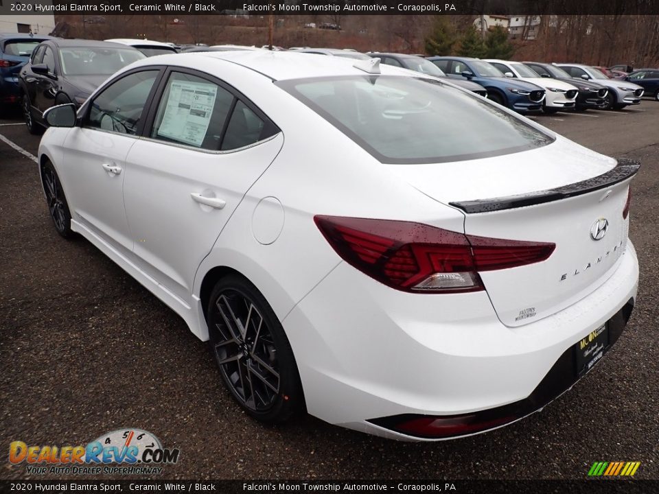 2020 Hyundai Elantra Sport Ceramic White / Black Photo #6