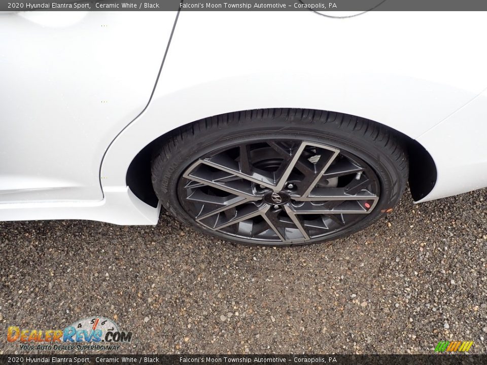 2020 Hyundai Elantra Sport Ceramic White / Black Photo #7