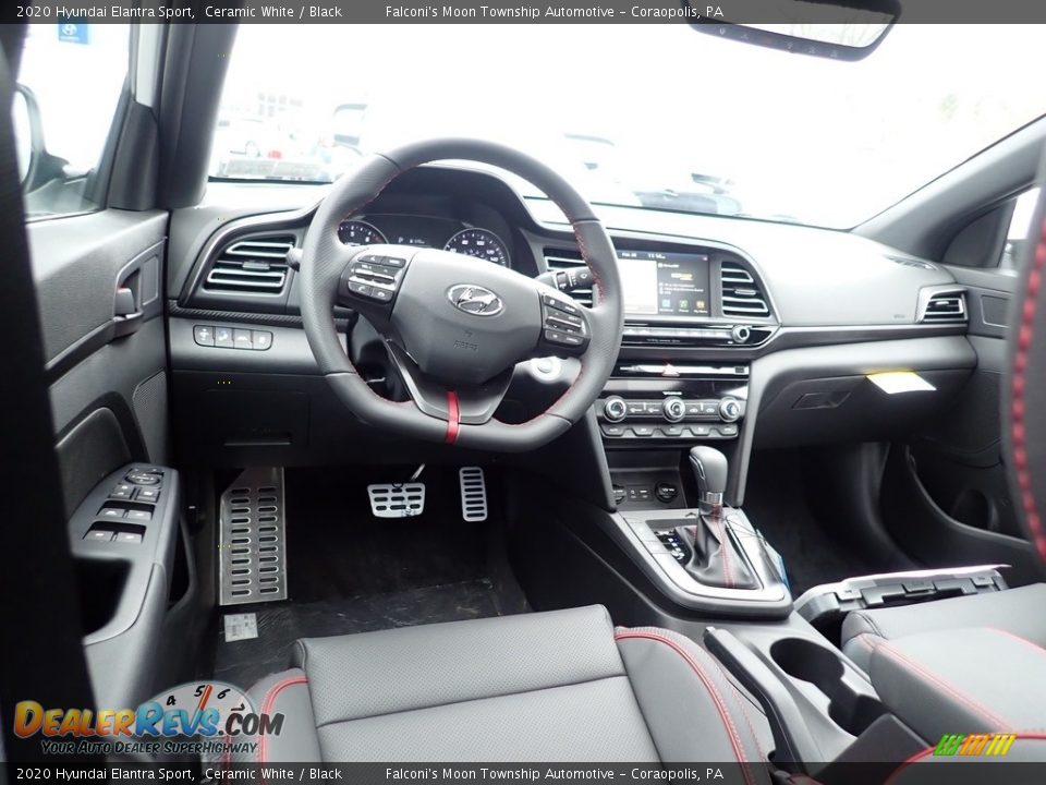 Black Interior - 2020 Hyundai Elantra Sport Photo #9