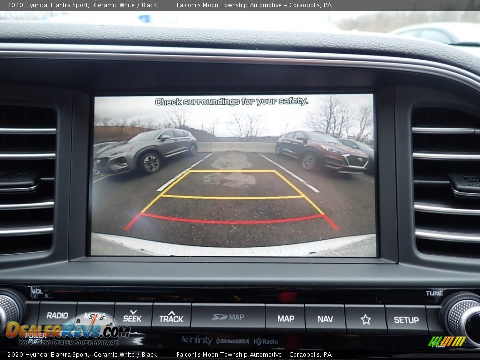 2020 Hyundai Elantra Sport Ceramic White / Black Photo #14