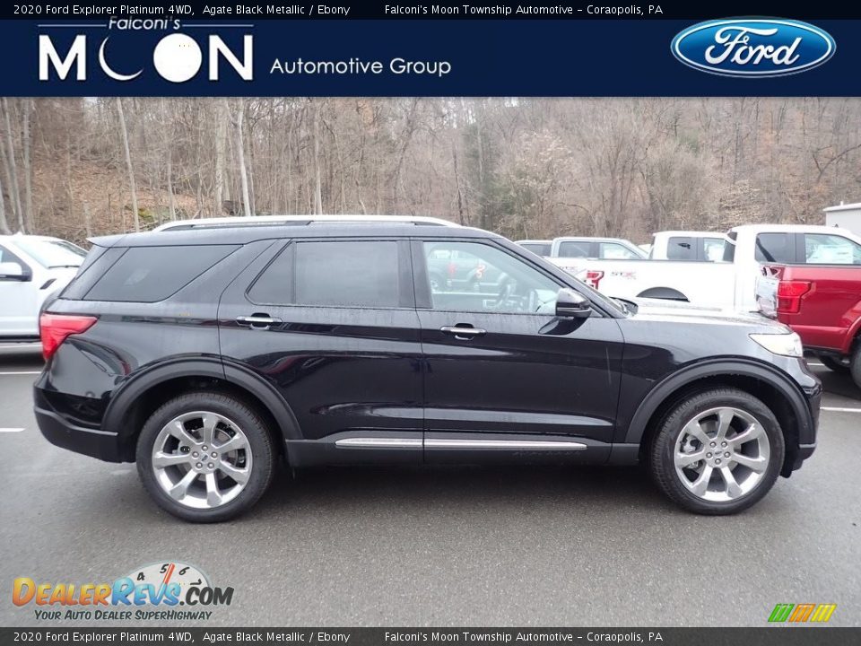 2020 Ford Explorer Platinum 4WD Agate Black Metallic / Ebony Photo #1
