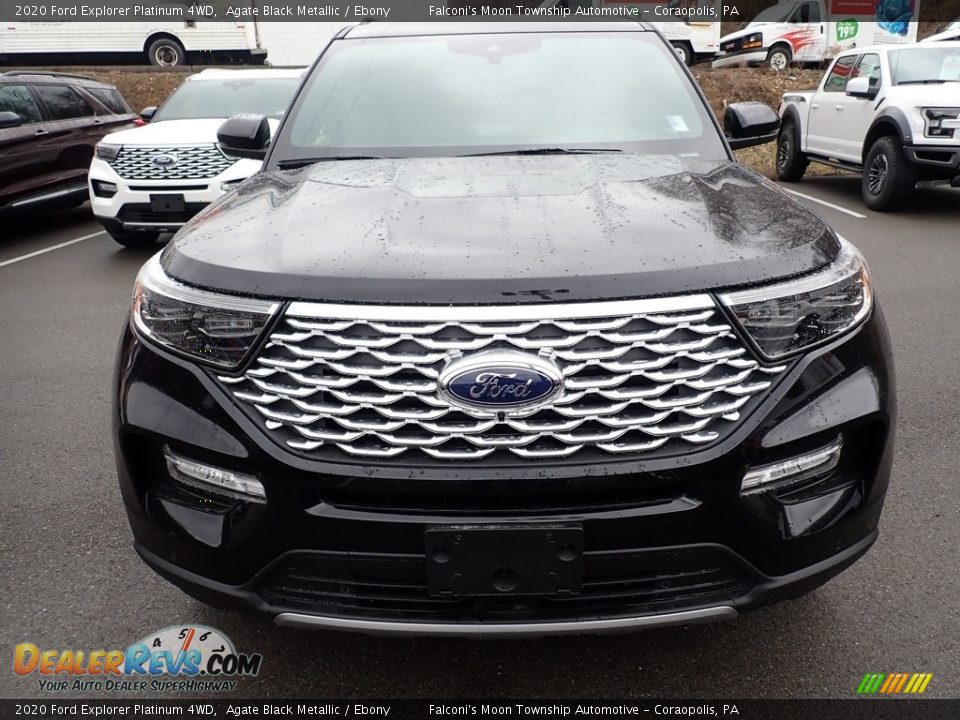 2020 Ford Explorer Platinum 4WD Agate Black Metallic / Ebony Photo #4