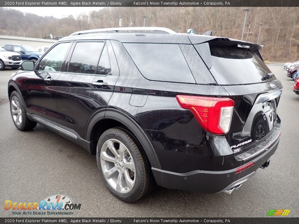 2020 Ford Explorer Platinum 4WD Agate Black Metallic / Ebony Photo #6