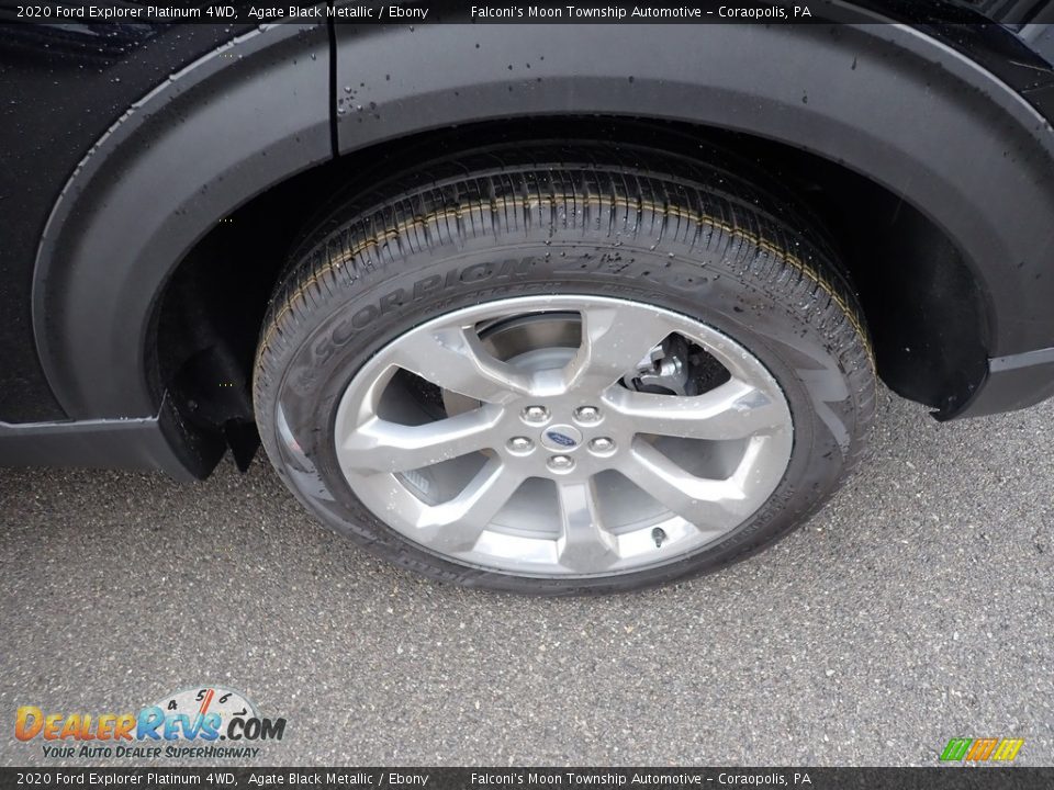 2020 Ford Explorer Platinum 4WD Agate Black Metallic / Ebony Photo #7
