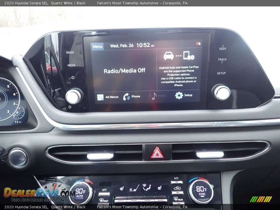 2020 Hyundai Sonata SEL Quartz White / Black Photo #14