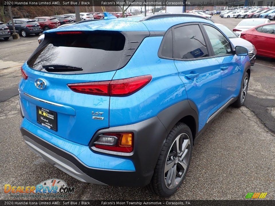 2020 Hyundai Kona Limited AWD Surf Blue / Black Photo #2