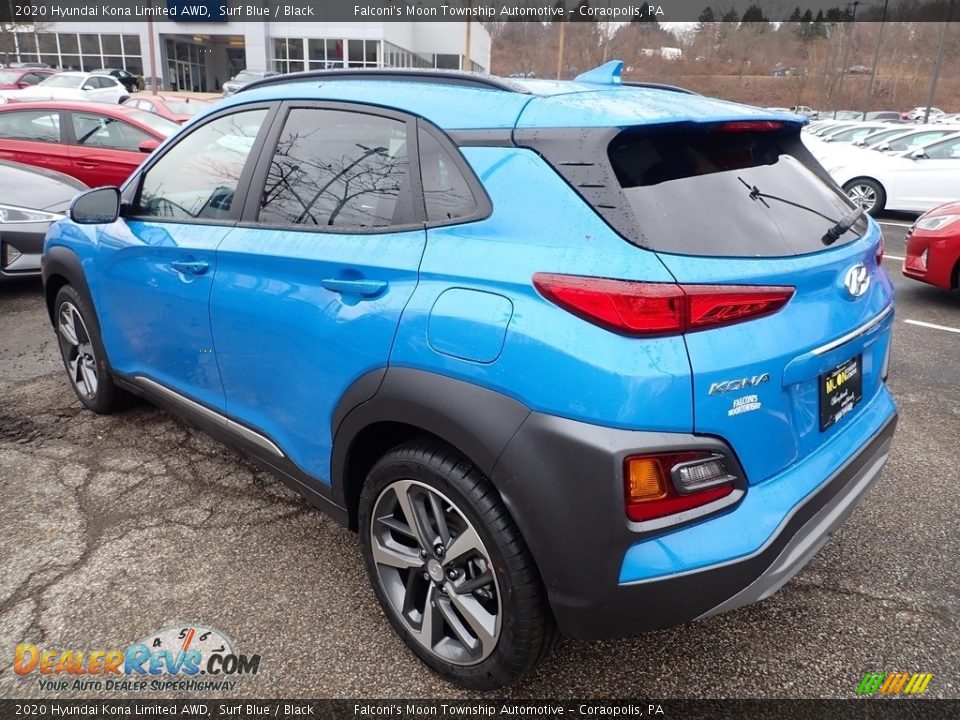 2020 Hyundai Kona Limited AWD Surf Blue / Black Photo #6