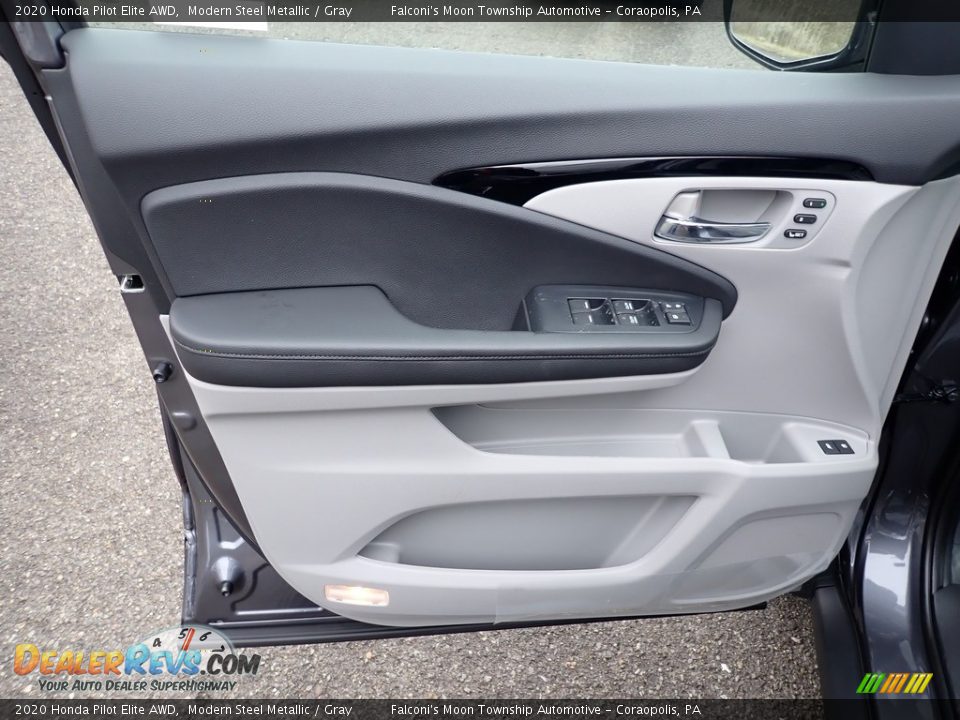 2020 Honda Pilot Elite AWD Modern Steel Metallic / Gray Photo #10