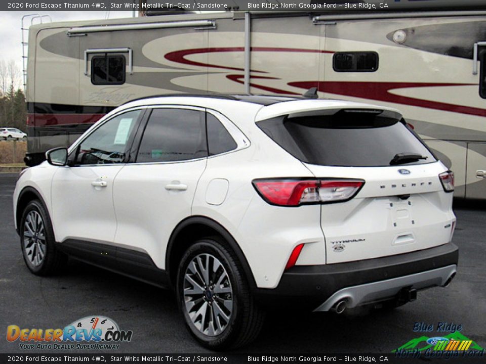 2020 Ford Escape Titanium 4WD Star White Metallic Tri-Coat / Sandstone Photo #3