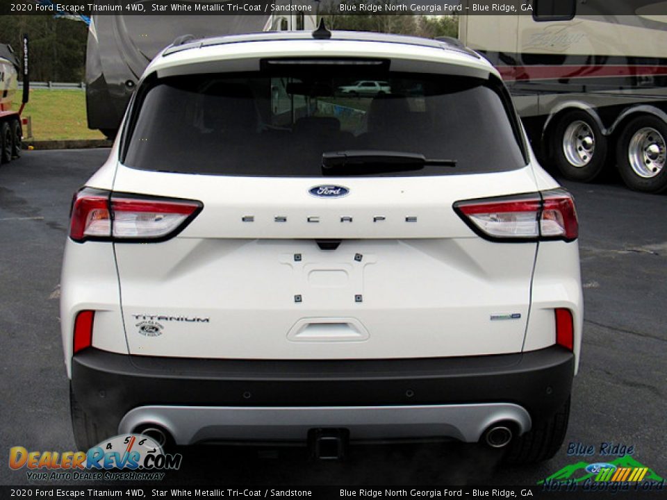 2020 Ford Escape Titanium 4WD Star White Metallic Tri-Coat / Sandstone Photo #4