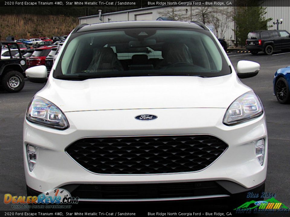 2020 Ford Escape Titanium 4WD Star White Metallic Tri-Coat / Sandstone Photo #8