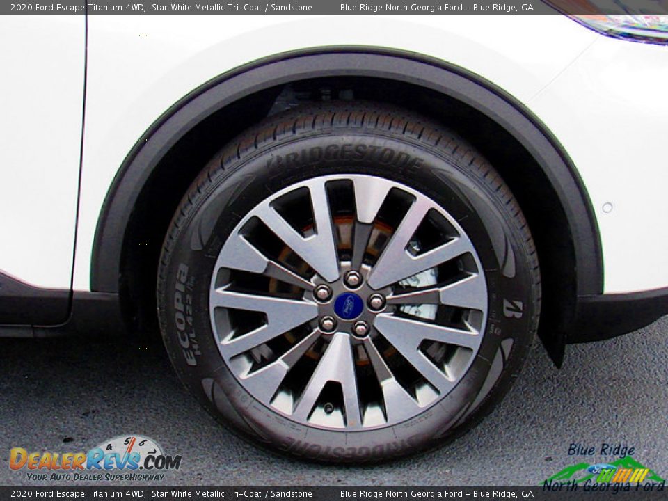 2020 Ford Escape Titanium 4WD Star White Metallic Tri-Coat / Sandstone Photo #9