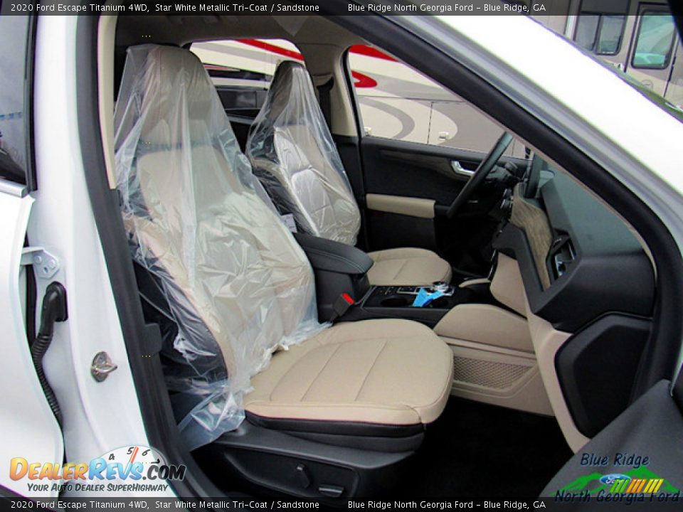 2020 Ford Escape Titanium 4WD Star White Metallic Tri-Coat / Sandstone Photo #11