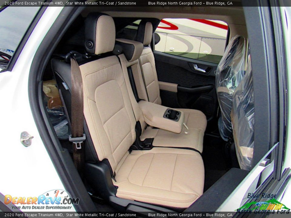 2020 Ford Escape Titanium 4WD Star White Metallic Tri-Coat / Sandstone Photo #12