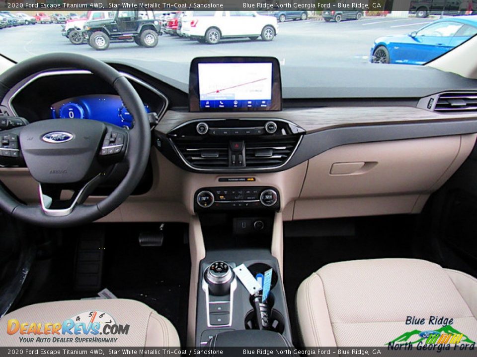 2020 Ford Escape Titanium 4WD Star White Metallic Tri-Coat / Sandstone Photo #15