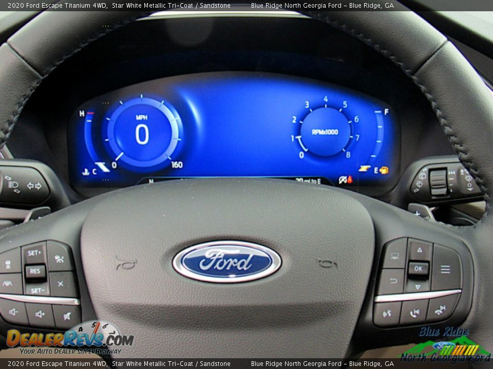 2020 Ford Escape Titanium 4WD Star White Metallic Tri-Coat / Sandstone Photo #17