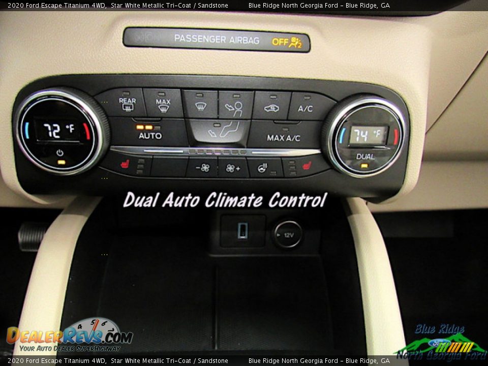 2020 Ford Escape Titanium 4WD Star White Metallic Tri-Coat / Sandstone Photo #21