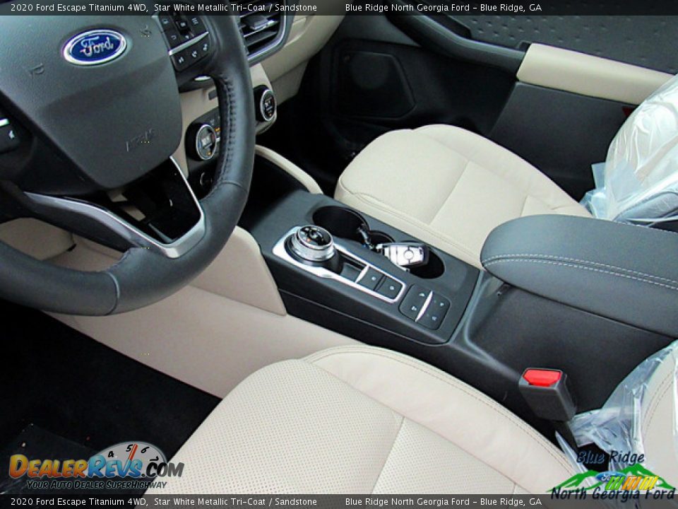 2020 Ford Escape Titanium 4WD Star White Metallic Tri-Coat / Sandstone Photo #25