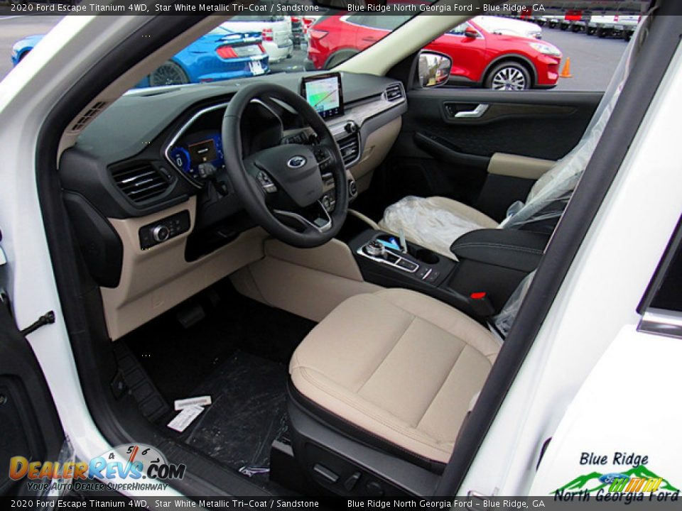 2020 Ford Escape Titanium 4WD Star White Metallic Tri-Coat / Sandstone Photo #27