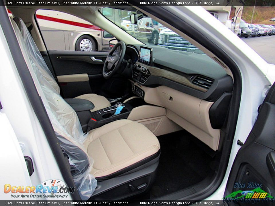 2020 Ford Escape Titanium 4WD Star White Metallic Tri-Coat / Sandstone Photo #28